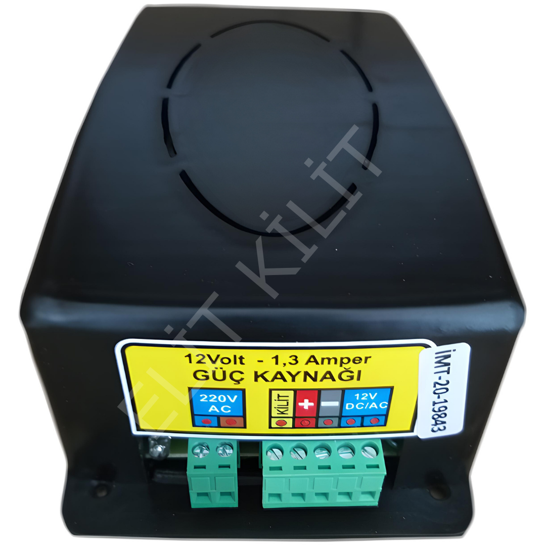 TEC G110 Akıllı Kilit Güç Kaynağı: 12V DC Adaptör & Akü
